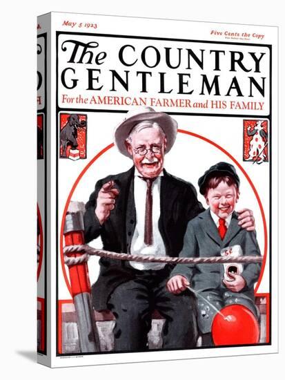 "At the Circus with Grandfather," Country Gentleman Cover, May 5, 1923-J.F. Kernan-Premier Image Canvas