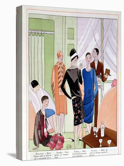 At the Cocktail Party, Fashion Plate from 'Art Gout Beaute' Magazine, March 1927-null-Premier Image Canvas