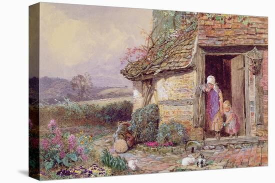 At the Cottage Door-Myles Birket Foster-Premier Image Canvas