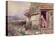 At the Cottage Door-Myles Birket Foster-Premier Image Canvas