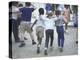 At the Desegregated Lusher School Three Boys Display Camaraderie Walking Through Playground-Bill Eppridge-Premier Image Canvas