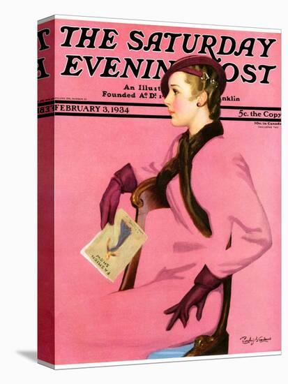 "At the Fashion Show," Saturday Evening Post Cover, February 3, 1934-Penrhyn Stanlaws-Premier Image Canvas