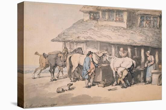 At the Forge, 1790 (Pen and W/C over Pencil on Paper)-Thomas Rowlandson-Premier Image Canvas