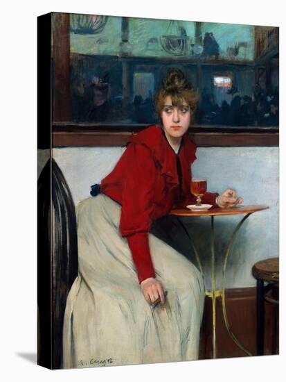 At the Moulin De La Galette or La Madeleine. Painting by Ramon Casas I Carbo (1866-1932), 1892. Oil-Ramon Casas i Carbo-Premier Image Canvas