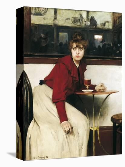 At the Moulin De La Galette or La Madeleine-Ramon Casas Carbo-Stretched Canvas