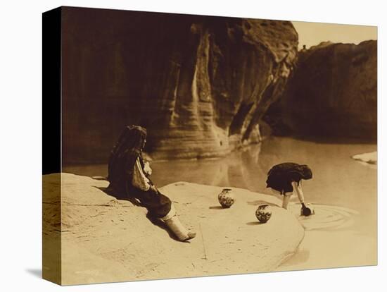 At the Old Well at Acoma-Edward S. Curtis-Premier Image Canvas