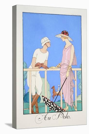 At the Polo, from 'Falbalas and Fanfreluches, Almanach Des Modes Présentes, Passées Et Futures'-Georges Barbier-Premier Image Canvas