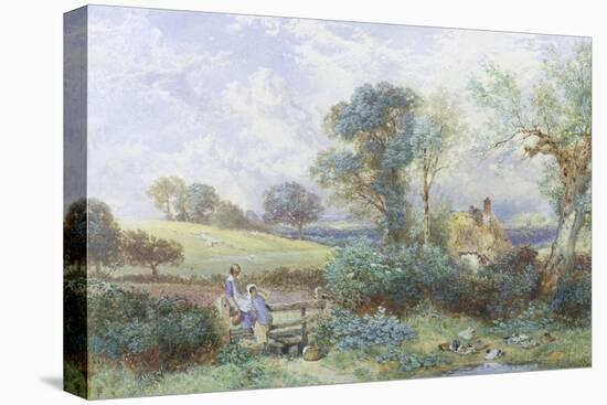 At the Pond-Myles Birket Foster-Premier Image Canvas