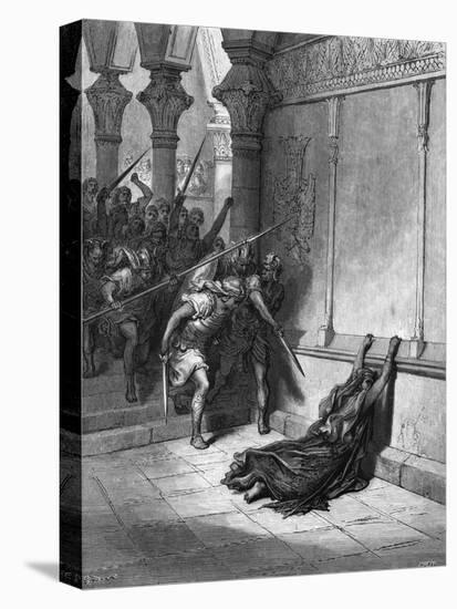 Athaliah Assassinated-Gustave Doré-Stretched Canvas