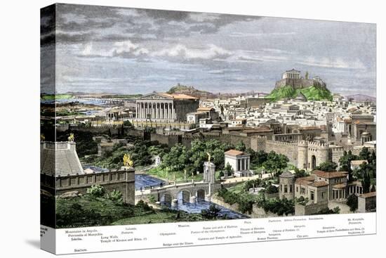 Athens from the East, in the Time of Hadrian-null-Premier Image Canvas