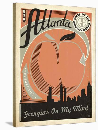 Atlanta: Georgia’s On My Mind-Anderson Design Group-Stretched Canvas