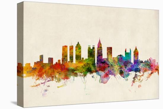Atlanta Georgia Skyline-Michael Tompsett-Stretched Canvas