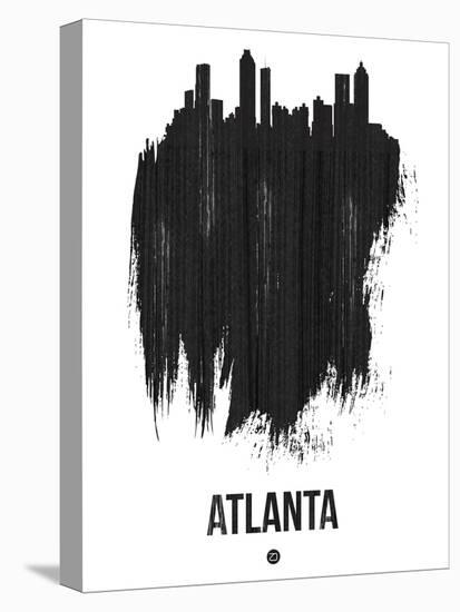 Atlanta Skyline Brush Stroke - Black-NaxArt-Stretched Canvas
