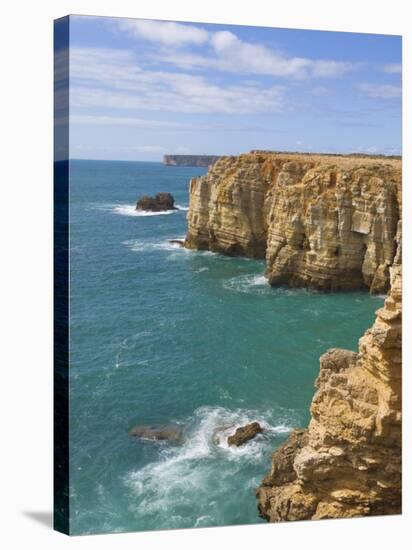 Atlantic Ocean and Cliffs on the Cape St. Vincent Peninsula, Sagres, Algarve, Portugal, Europe-Neale Clarke-Premier Image Canvas