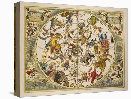 Atlas Coelestis Seu Harmonia Macrocosmica. Engraved Celestial Atlas By Andreas Cellarius-Andreas Cellarius-Premier Image Canvas