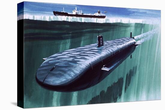 Atomic Submarine under the Ice-English School-Premier Image Canvas