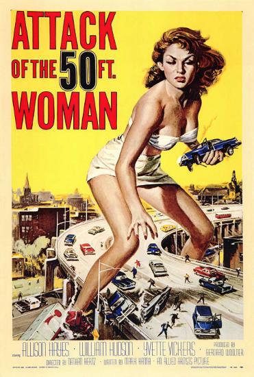 Attack of the 50 Foot Woman-null-Stretched Canvas