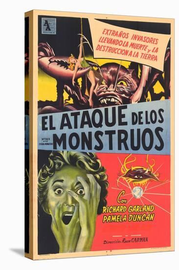 Attack of the Crab Monsters, Spanish Movie Poster, 1957-null-Stretched Canvas