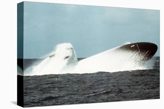 Attack Submarine Birmingham Conducting an Emergency Surfacing, Nov. 19, 1978-null-Stretched Canvas