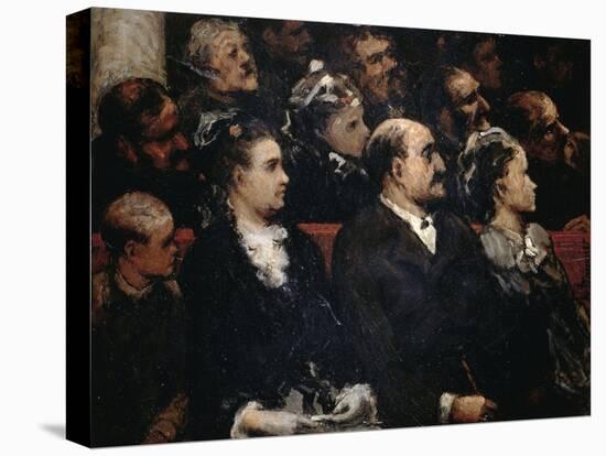 Attending Theater, 1856-1860-Honore Daumier-Premier Image Canvas