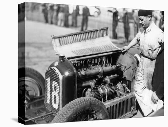 Attilio Marinoni, Chief Mechanic of Scuderia Ferrari, with an Alfa Romeo, 1934-null-Premier Image Canvas