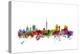 Auckland New Zealand Skyline-Michael Tompsett-Stretched Canvas