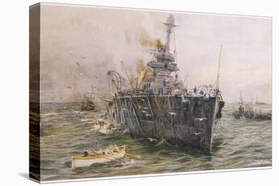 Audacious' One of the Most Powerful Members of the Allied Fleet is Sunk by a German Mine-William Lionel Wyllie-Premier Image Canvas