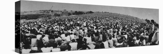 Audience at Woodstock Music Festival-John Dominis-Premier Image Canvas