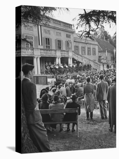 Audience Enjoying the Vienna Philharmonic Orchestra Performing an Outdoor Mozart Concert-null-Premier Image Canvas