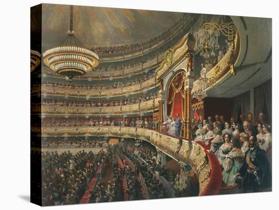 Auditorium of the Bolshoi Theatre, Moscow, Russia, 1856-Mihály Zichy-Premier Image Canvas