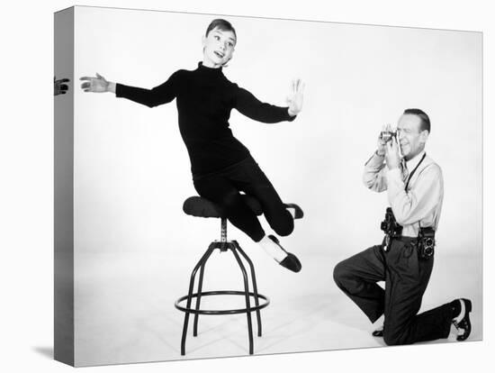 Audrey Hepburn, Fred Astaire. "Funny Face" 1957, Directed by Stanley Donen-null-Premier Image Canvas