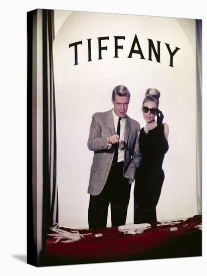 Audrey Hepburn, George Peppard. "Breakfast At Tiffany's" 1961, Directed by Blake Edwards-null-Premier Image Canvas