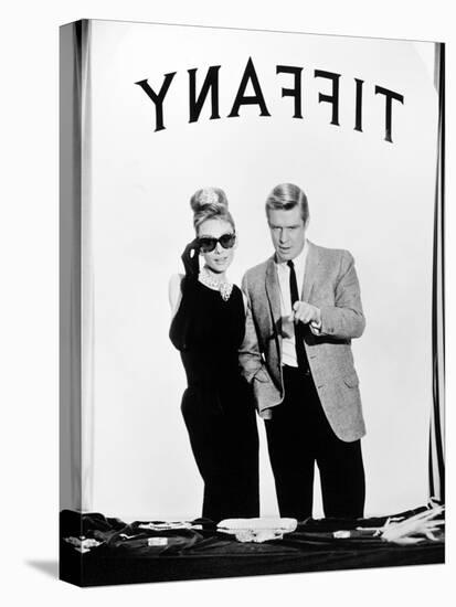 Audrey Hepburn, George Peppard. "Breakfast At Tiffany's" 1961, Directed by Blake Edwards-null-Premier Image Canvas