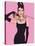 Audrey Hepburn (Pink)-null-Stretched Canvas