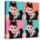 Audrey Hepburn (Pop Art)-null-Stretched Canvas
