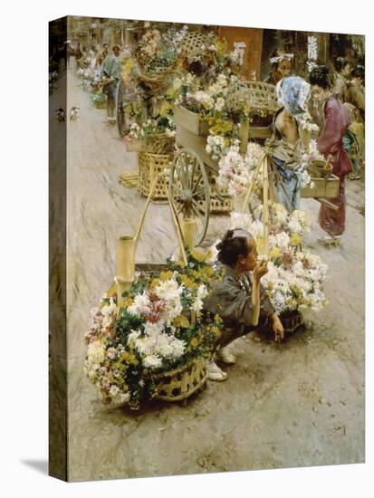 Auf dem Blumenmarkt in Tokyo. 1892-Robert Frederick Blum-Premier Image Canvas