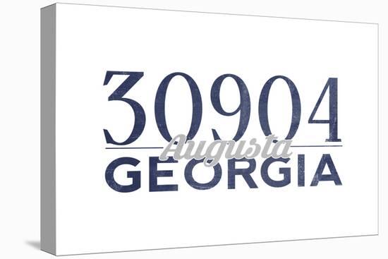 Augusta, Georgia - 30904 Zip Code (Blue)-Lantern Press-Stretched Canvas