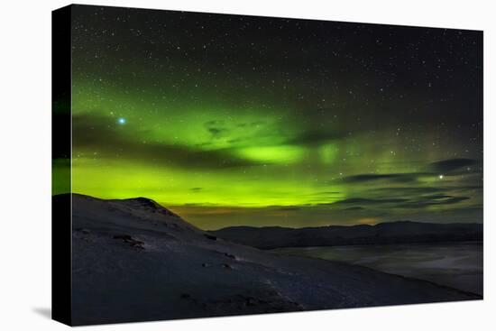 Aurora Borealis or Northern Lights Seen from the Abisko Sky Station, Abisko, Lapland, Sweden-null-Premier Image Canvas