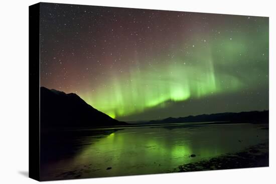 Aurora Borealis over Kluane Lake, Yukon, Canada-null-Premier Image Canvas