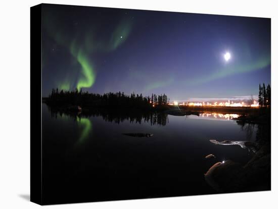 Aurora Borealis Over Long Lake, Northwest Territories, Canada-Stocktrek Images-Premier Image Canvas