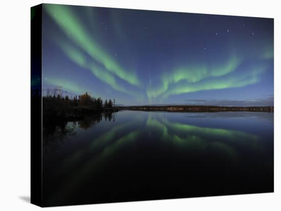 Aurora Borealis Over Long Lake, Northwest Territories, Canada-Stocktrek Images-Premier Image Canvas