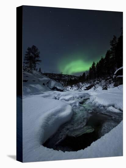 Aurora Borealis over Tennevik River in Norway-Stocktrek Images-Premier Image Canvas