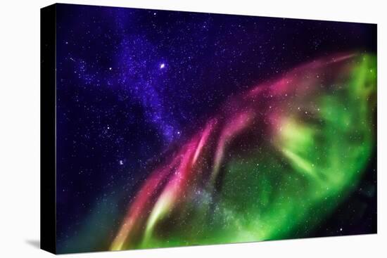 Aurora Borealis with the Milky Way Galaxy.-Arctic-Images-Premier Image Canvas