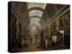 Ausstattungsprojekt für die grosse Galerie des Louvre. 1796-Hubert Robert-Premier Image Canvas