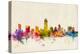 Austin Texas Skyline-Michael Tompsett-Stretched Canvas