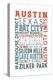 Austin, Texas - Typography-Lantern Press-Stretched Canvas