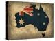 Australia Country Flag Map-Red Atlas Designs-Premier Image Canvas