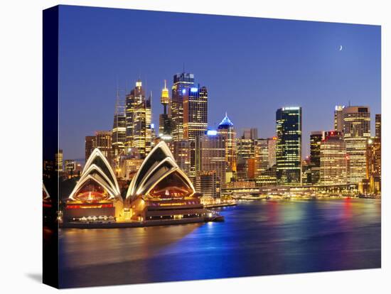 Australia, New South Wales, Sydney, Sydney Opera House, City Skyline at Dusk-Shaun Egan-Premier Image Canvas