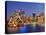 Australia, New South Wales, Sydney, Sydney Opera House, City Skyline at Dusk-Shaun Egan-Premier Image Canvas