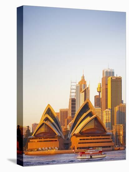 Australia, New South Wales, Sydney, Sydney Opera House, Passenger Ferry Passing Opera House-Shaun Egan-Premier Image Canvas